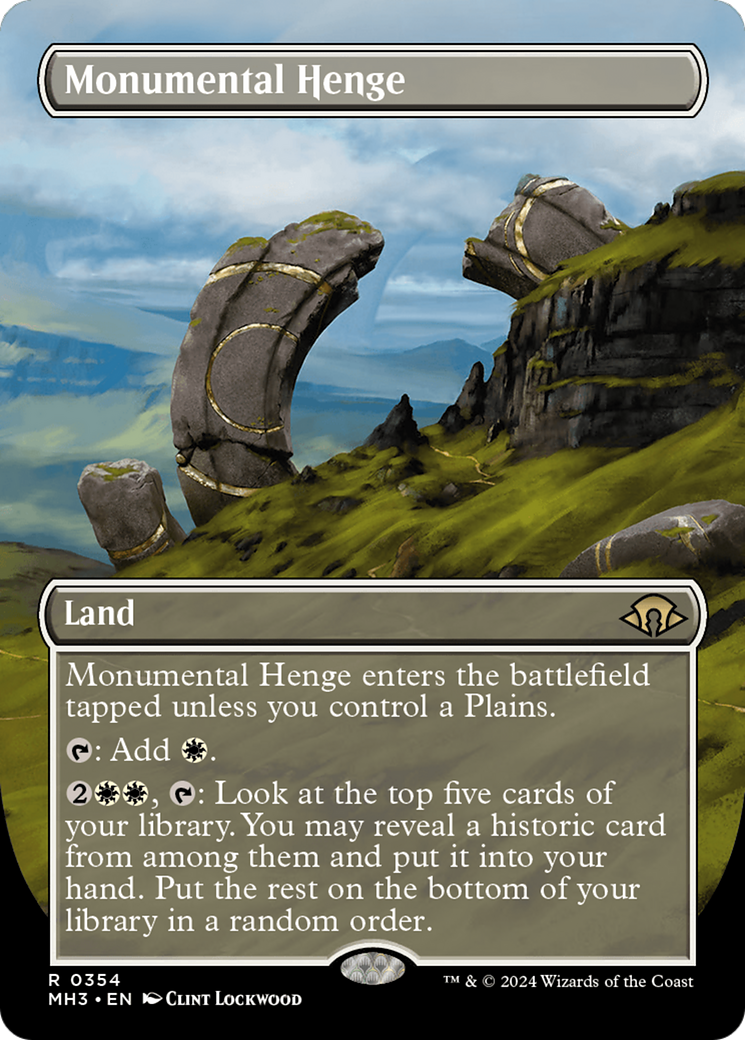 Monumental Henge (Borderless) [Modern Horizons 3] | Tacoma Games