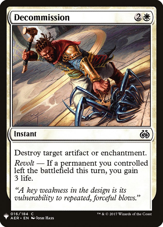 Decommission [Mystery Booster] | Tacoma Games