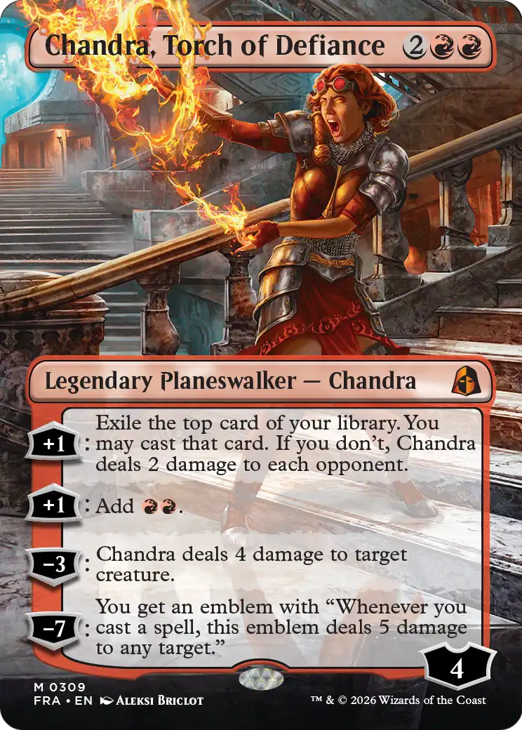 Chandra, Torch of Defiance (Borderless) [Reality Fracture] | Tacoma Games