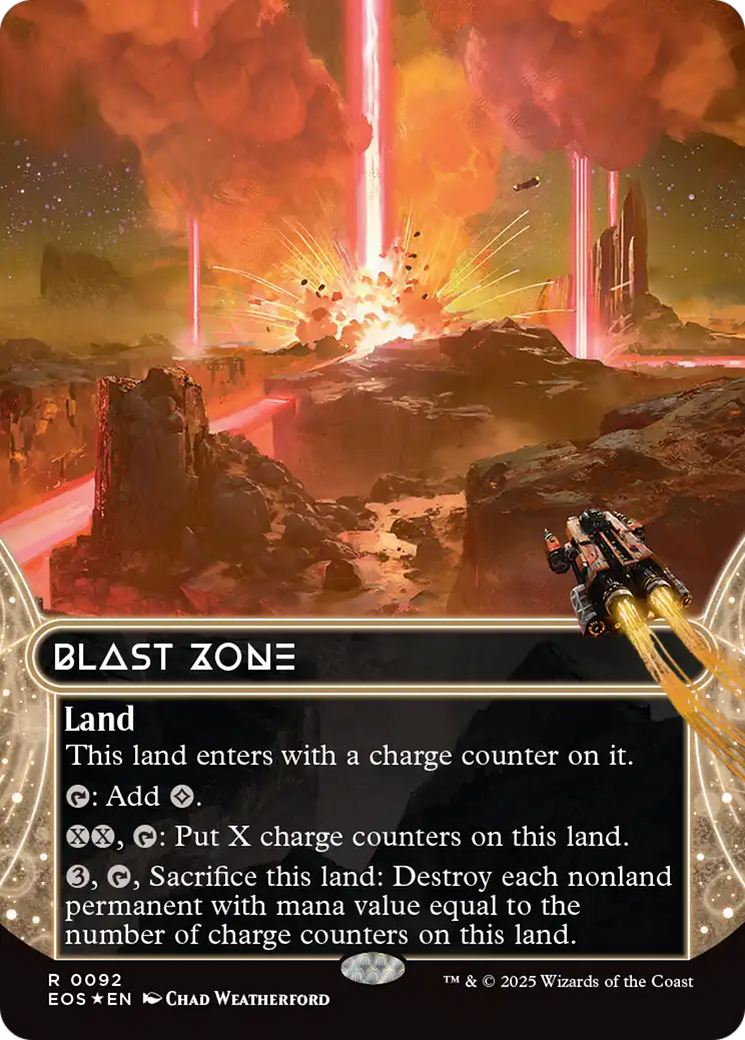 Blast Zone (0092) (Borderless) (Galaxy Foil) [Edge of Eternities: Stellar Sights] | Tacoma Games
