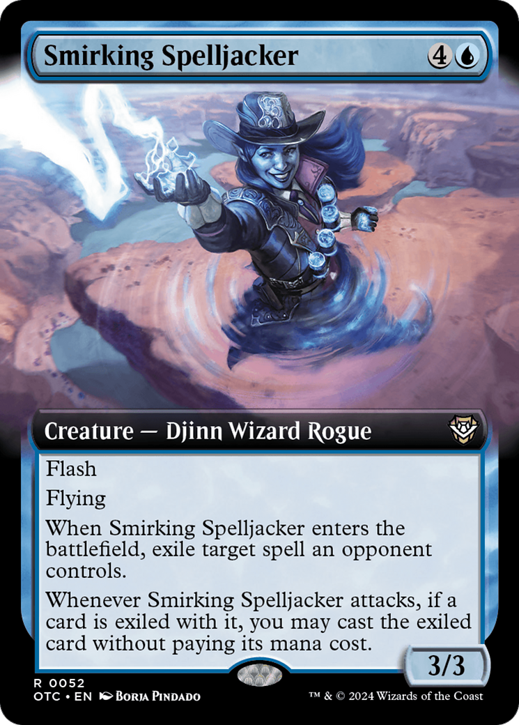 Smirking Spelljacker (Extended Art) [Outlaws of Thunder Junction Commander] | Tacoma Games