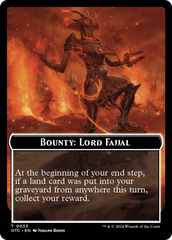 Bounty: Lord Fajjal // Bounty Rules Double-Sided Token [Outlaws of Thunder Junction Commander Tokens] | Tacoma Games