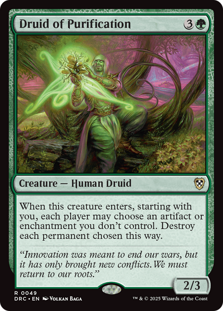 Druid of Purification [Aetherdrift Commander] | Tacoma Games