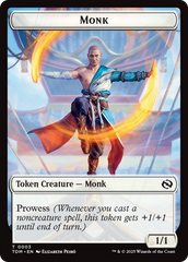 Bird // Monk Double-Sided Token [Tarkir: Dragonstorm Tokens] | Tacoma Games