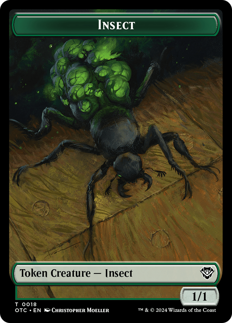 Insect // Elemental (0017) Double-Sided Token [Outlaws of Thunder Junction Commander Tokens] | Tacoma Games