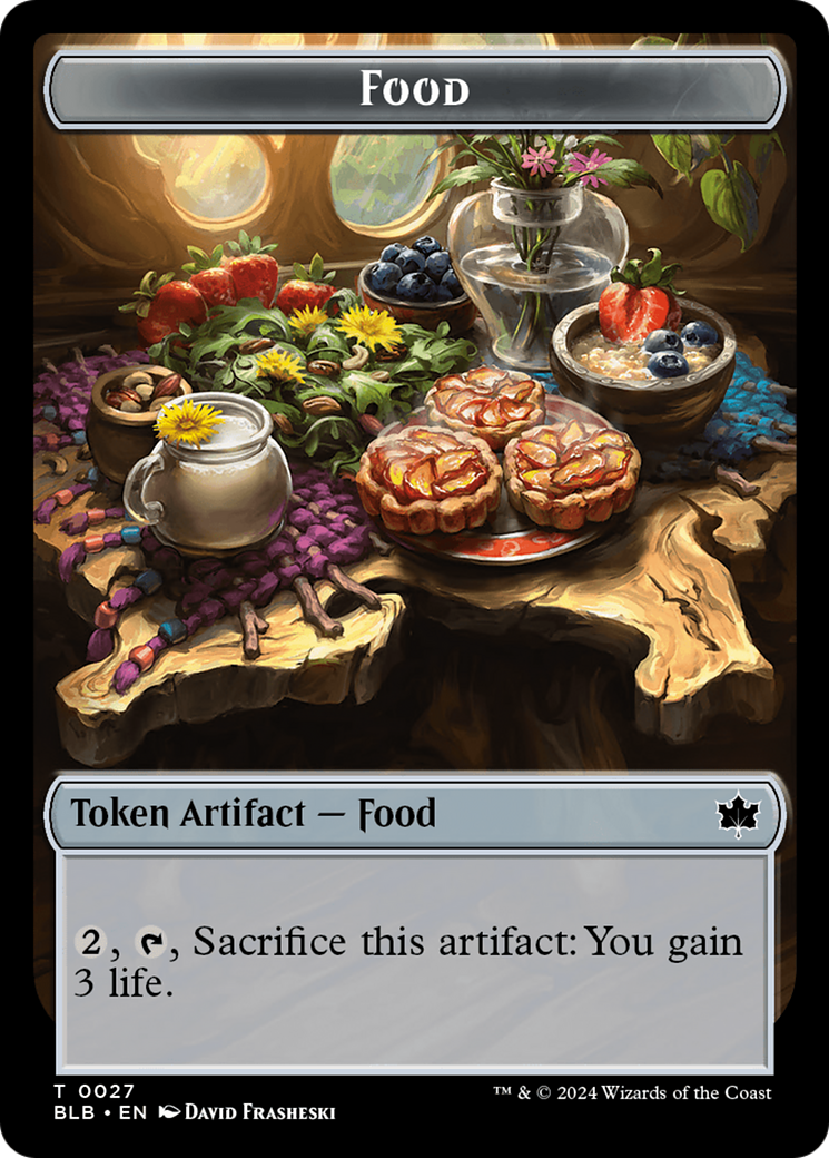 Food // Pawpatch Recruit Double-Sided Token [Bloomburrow Tokens] | Tacoma Games