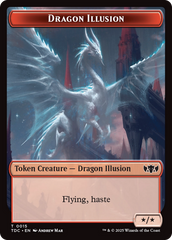 Dragon Illusion // Monk Double-Sided Token [Tarkir: Dragonstorm Commander Tokens] | Tacoma Games