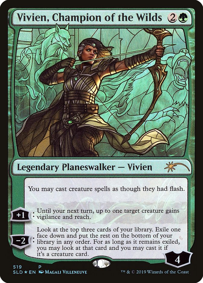 Vivien, Champion of the Wilds (Stained Glass) [Secret Lair Drop Promos] | Tacoma Games