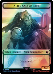 Dalek // Alien Salamander Double-Sided Token (Surge Foil) [Doctor Who Tokens] | Tacoma Games