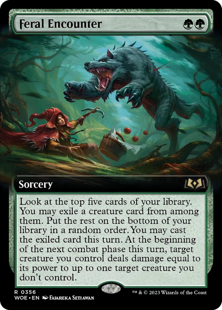 Feral Encounter (Extended Art) [Wilds of Eldraine] | Tacoma Games