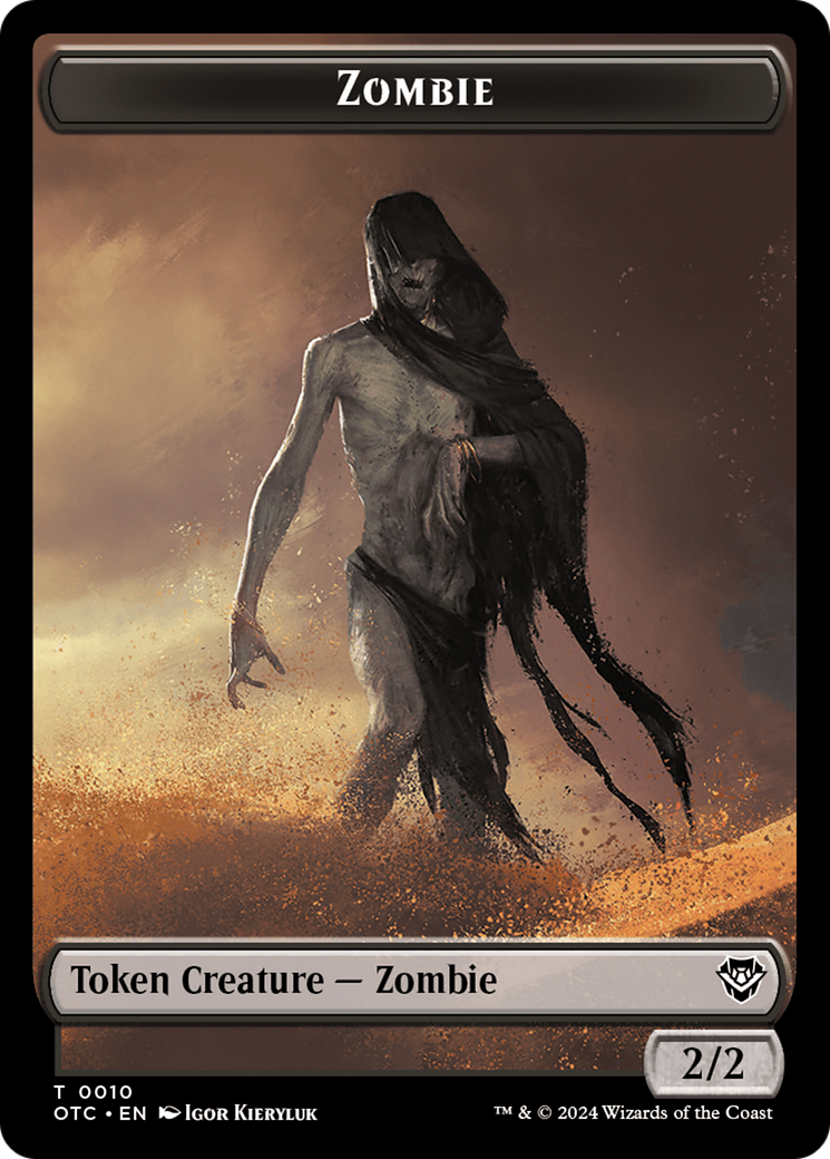 Zombie // Ox Warrior Double-Sided Token [Outlaws of Thunder Junction Commander Tokens] | Tacoma Games