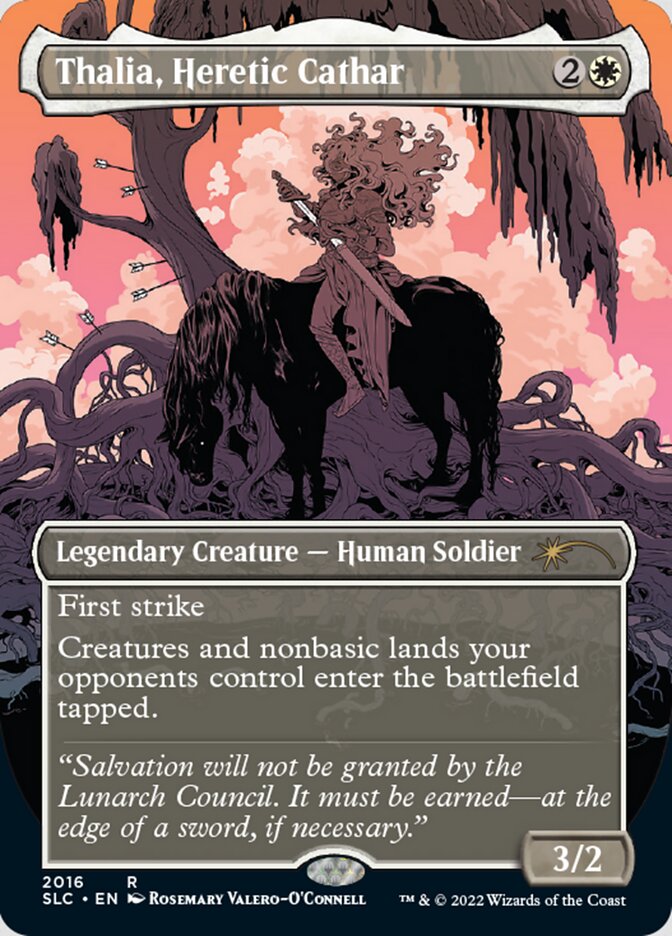 Thalia, Heretic Cathar (Borderless) [Secret Lair Countdown Kit] | Tacoma Games