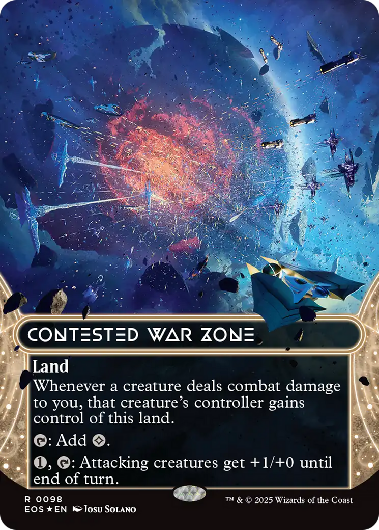 Contested War Zone (0098) (Borderless) (Galaxy Foil) [Edge of Eternities: Stellar Sights] | Tacoma Games