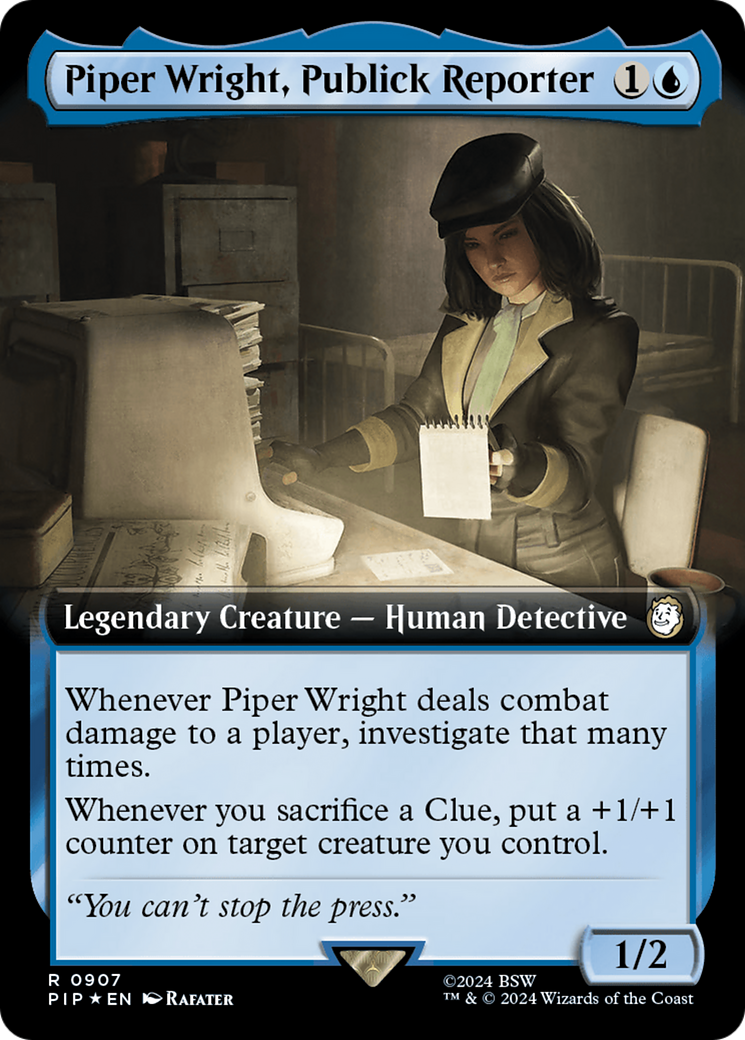 Piper Wright, Publick Reporter (Extended Art) (Surge Foil) [Fallout] | Tacoma Games