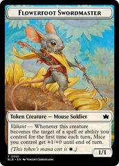 Rabbit // Flowerfoot Swordmaster Double-Sided Token [Bloomburrow Tokens] | Tacoma Games