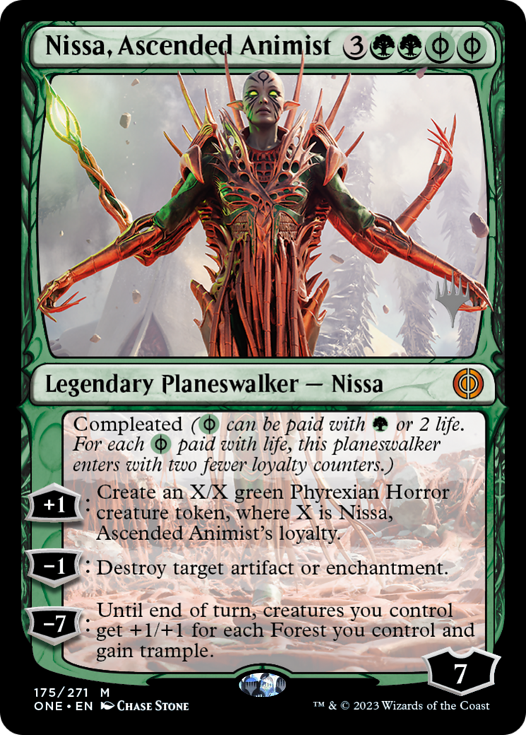 Nissa, Ascended Animist (Promo Pack) [Phyrexia: All Will Be One Promos] | Tacoma Games