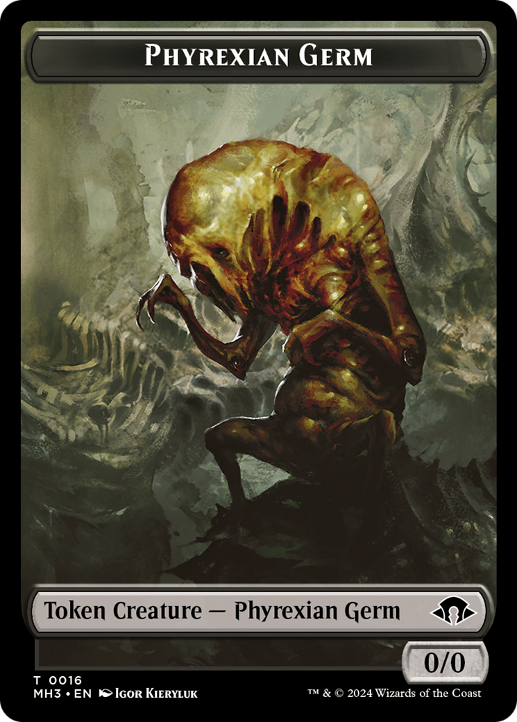 Phyrexian Germ // Blood Double-Sided Token [Modern Horizons 3 Tokens] | Tacoma Games