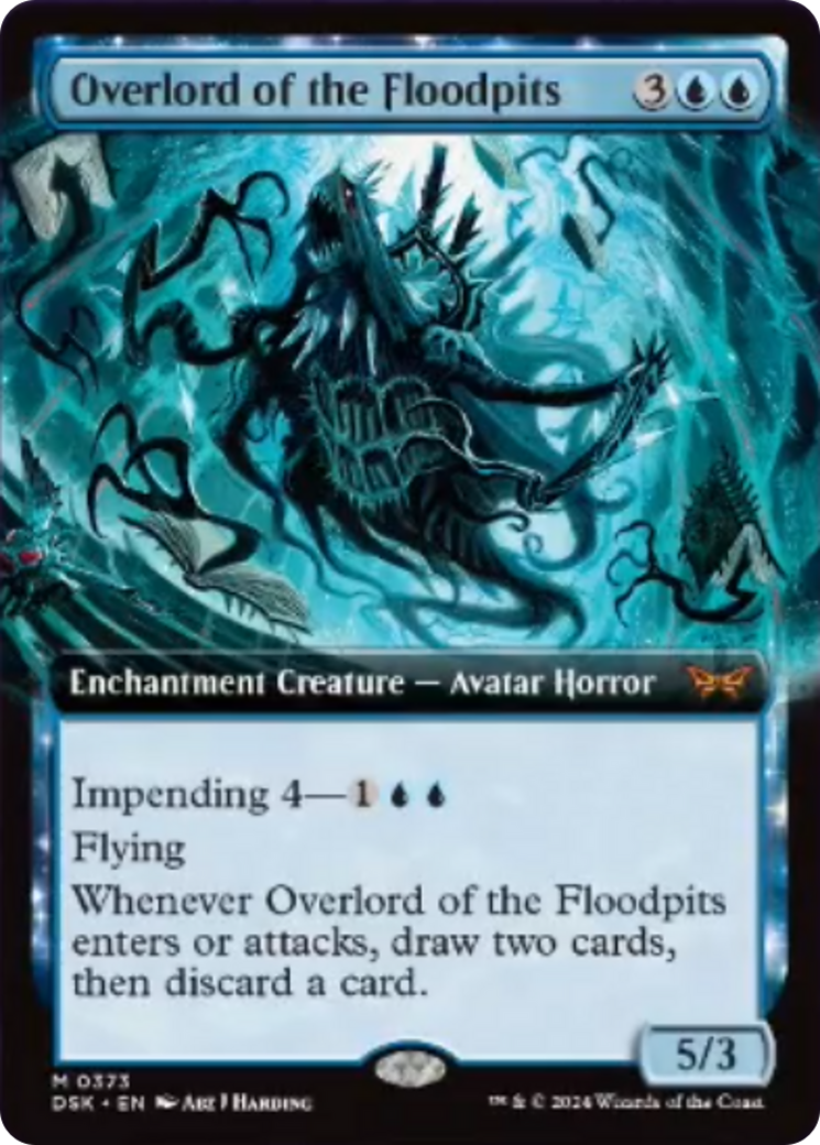 Overlord of the Floodpits (Extended Art) [Duskmourn: House of Horror] | Tacoma Games