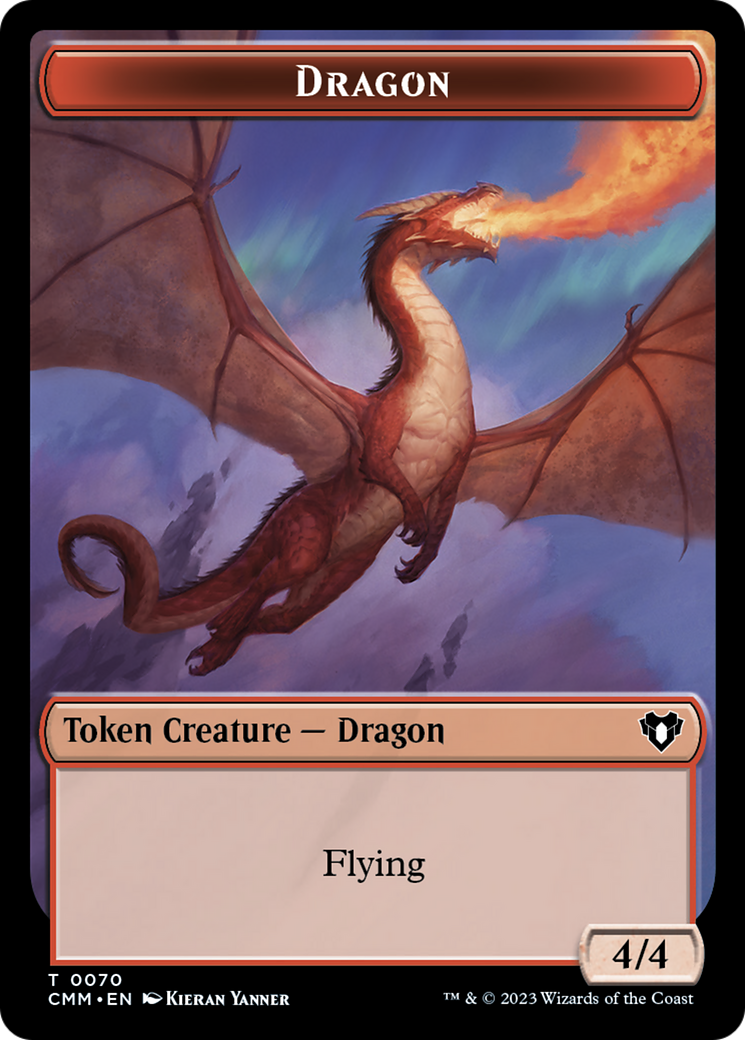 Dragon // Kor Ally Double-Sided Token [Commander Masters Tokens] | Tacoma Games