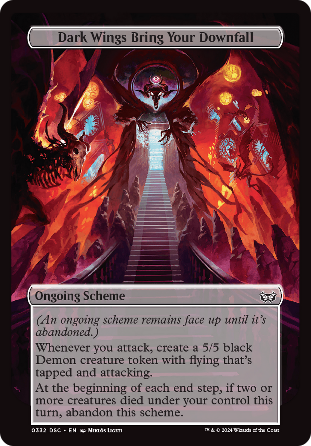 Dark Wings Bring Your Downfall (Full Art) [Duskmourn: Archenemy] | Tacoma Games