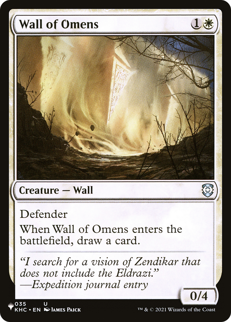 Wall of Omens (KHC) [The List] | Tacoma Games