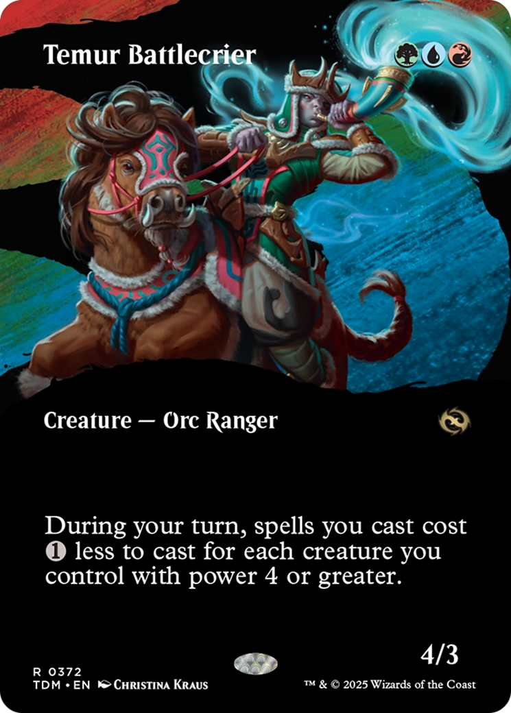 Temur Battlecrier (Borderless) [Tarkir: Dragonstorm] | Tacoma Games
