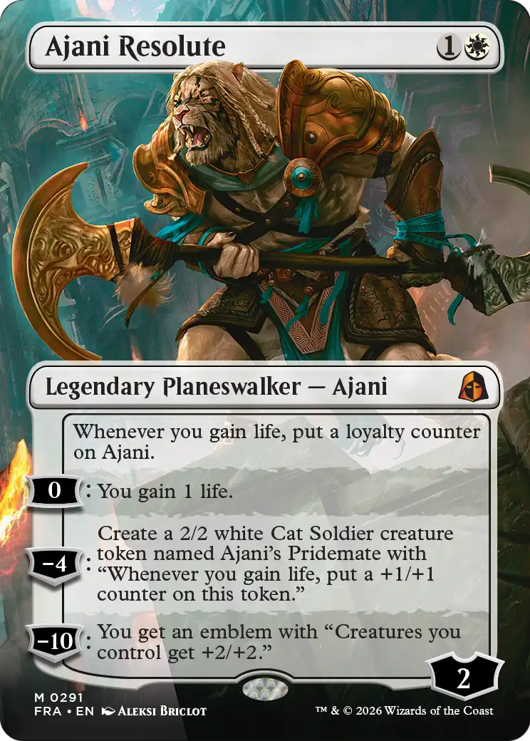 Ajani Resolute (Borderless) [Reality Fracture] | Tacoma Games