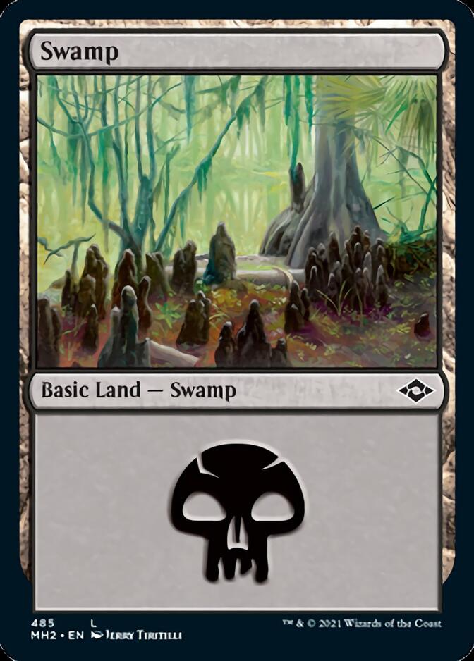 Swamp (485) (Foil Etched) [Modern Horizons 2] | Tacoma Games