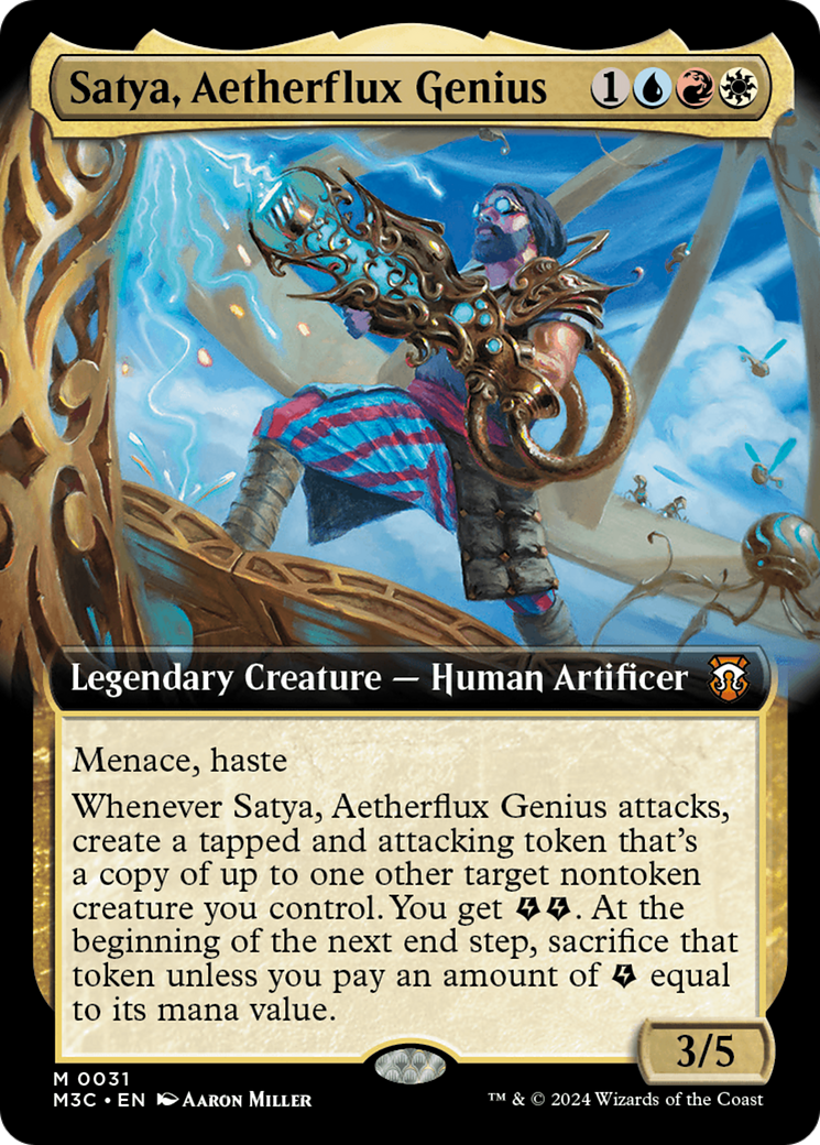 Satya, Aetherflux Genius (Extended Art) [Modern Horizons 3 Commander] | Tacoma Games