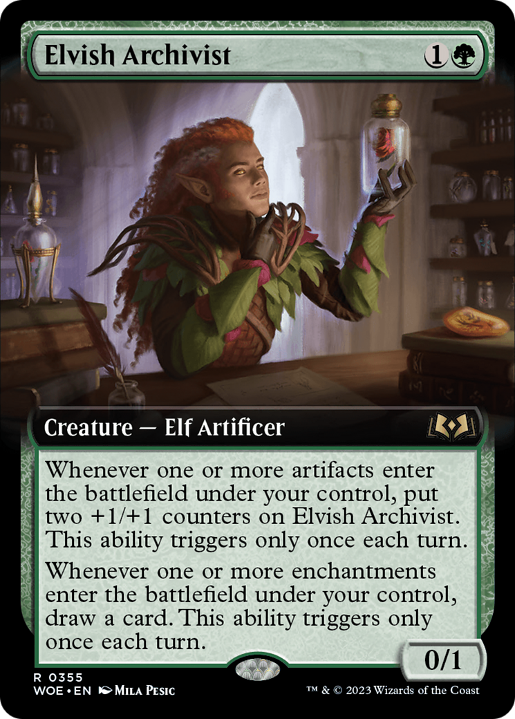 Elvish Archivist (Extended Art) [Wilds of Eldraine] | Tacoma Games