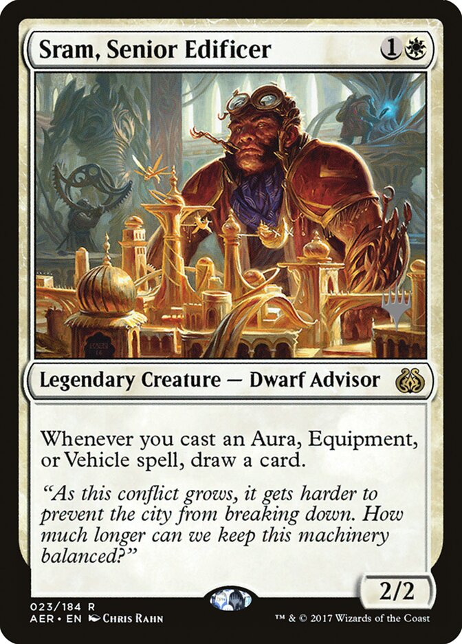 Sram, Senior Edificer [Aether Revolt Promos] | Tacoma Games