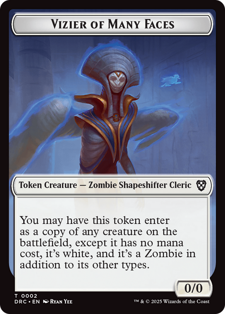 Angel of Sanctions // Vizier of Many Faces Double-Sided Token [Aetherdrift Commander] | Tacoma Games