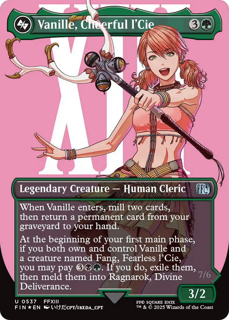 Vanille, Cheerful l'Cie // Ragnarok, Divine Deliverance (Borderless) (Surge Foil) [FINAL FANTASY] | Tacoma Games
