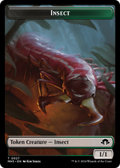 Zombie (Ripple Foil) // Insect (0027) Double-Sided Token [Modern Horizons 3 Tokens] | Tacoma Games