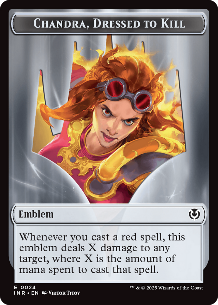 Human (0014) // Emblem - Chandra, Dressed to Kill Double-Sided Token [Innistrad Remastered Tokens] | Tacoma Games