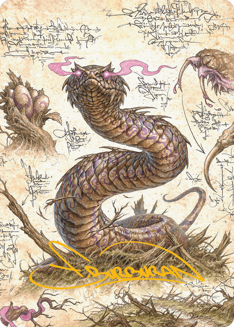 Rottenmouth Viper Art Card (Gold-Stamped Signature) [Bloomburrow Art Series] | Tacoma Games