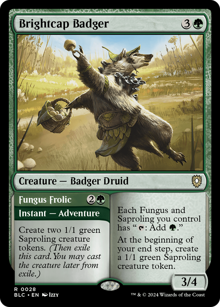 Brightcap Badger // Fungus Frolic [Bloomburrow Commander] | Tacoma Games