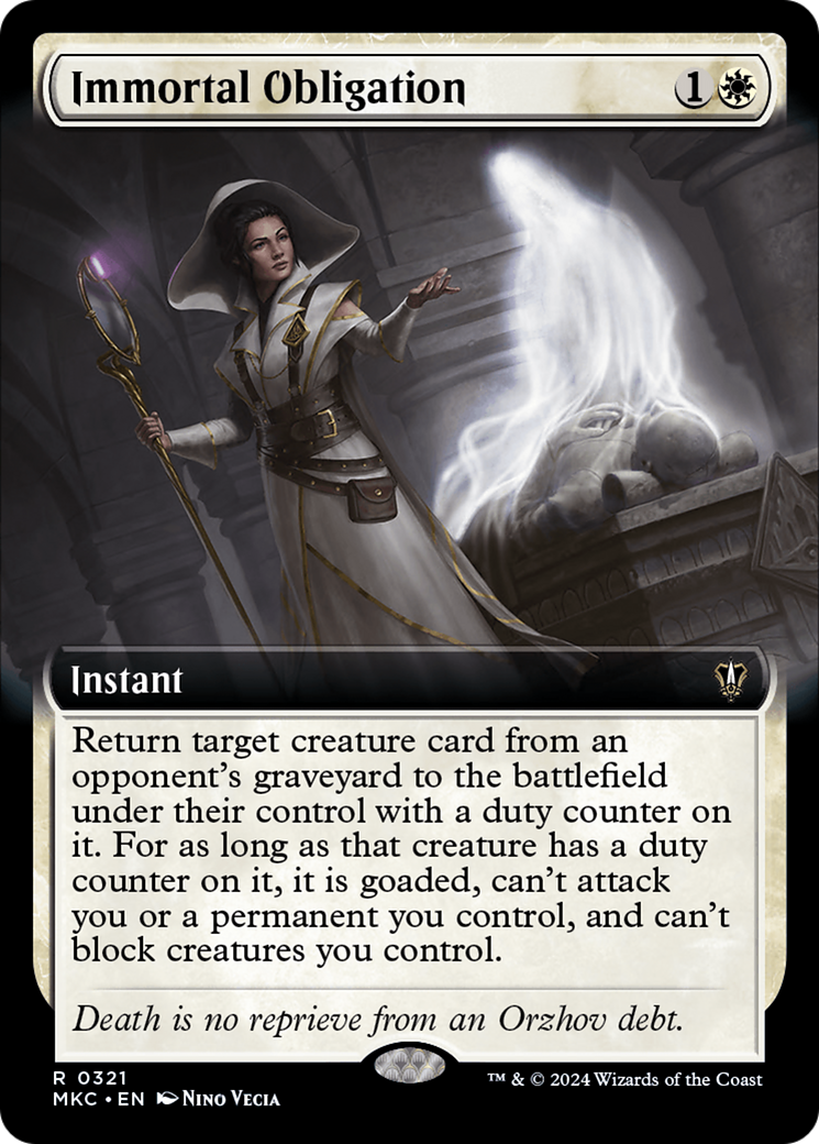 Immortal Obligation (Extended Art) [Murders at Karlov Manor Commander] | Tacoma Games