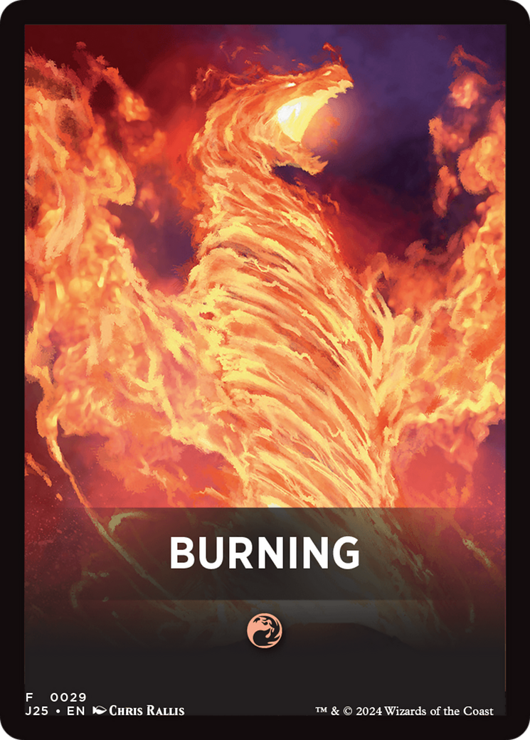 Burning Theme Card [Foundations Jumpstart Front Cards] | Tacoma Games