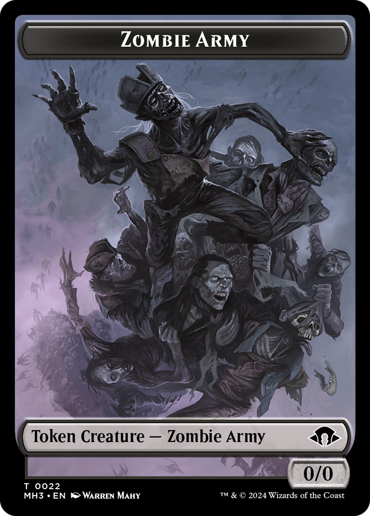 Servo // Zombie Army Double-Sided Token [Modern Horizons 3 Tokens] | Tacoma Games