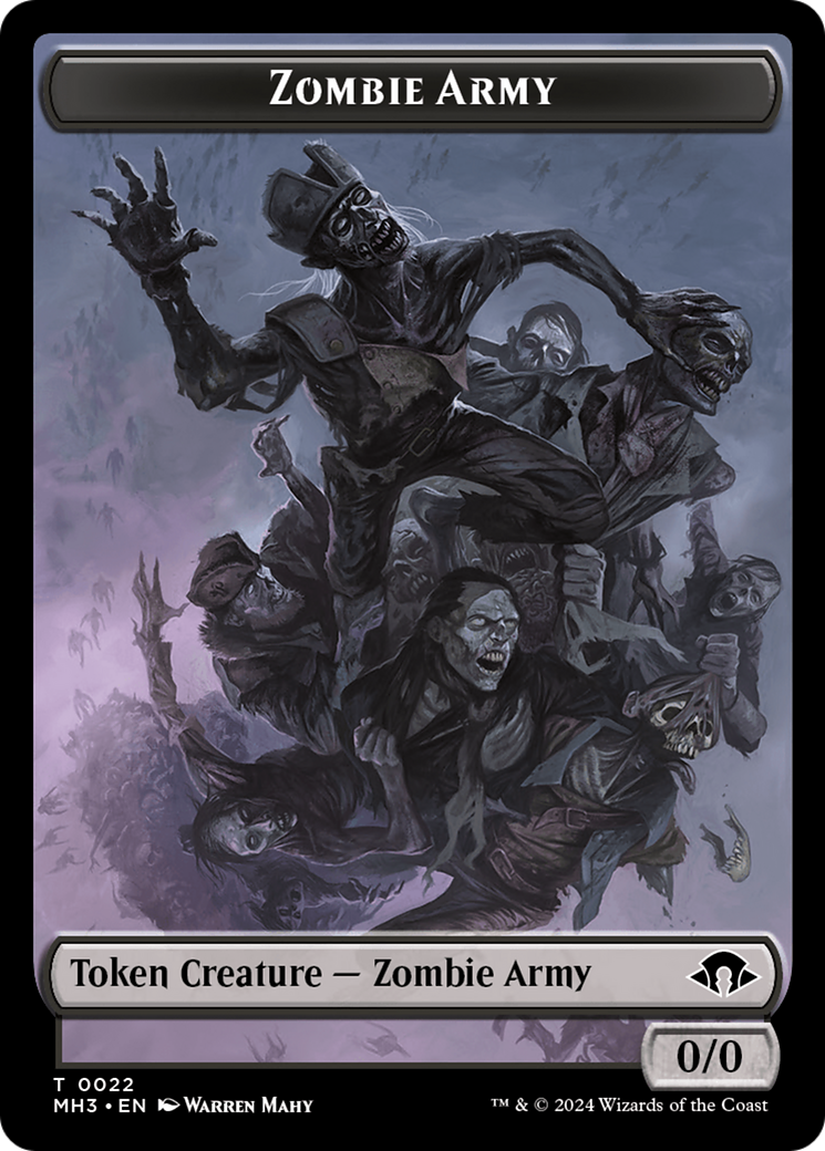 Zombie Army Token [Modern Horizons 3 Tokens] | Tacoma Games