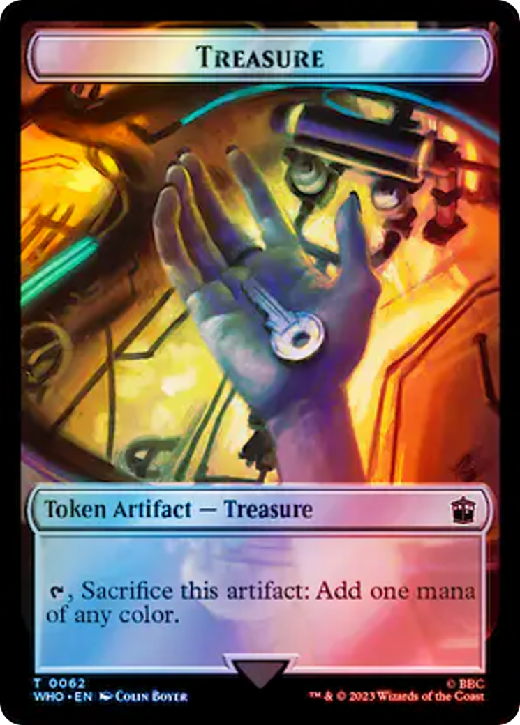 Copy // Treasure (0062) Double-Sided Token (Surge Foil) [Doctor Who Tokens] | Tacoma Games