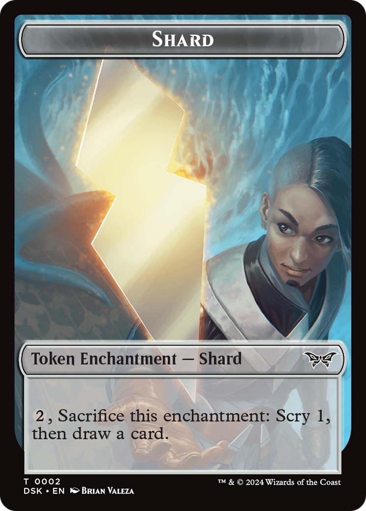 Glimmer // Shard Double-Sided Token [Duskmourn: House of Horror Tokens] | Tacoma Games