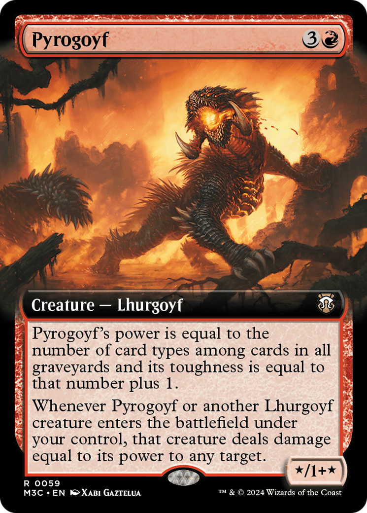 Pyrogoyf (Extended Art) [Modern Horizons 3 Commander] | Tacoma Games