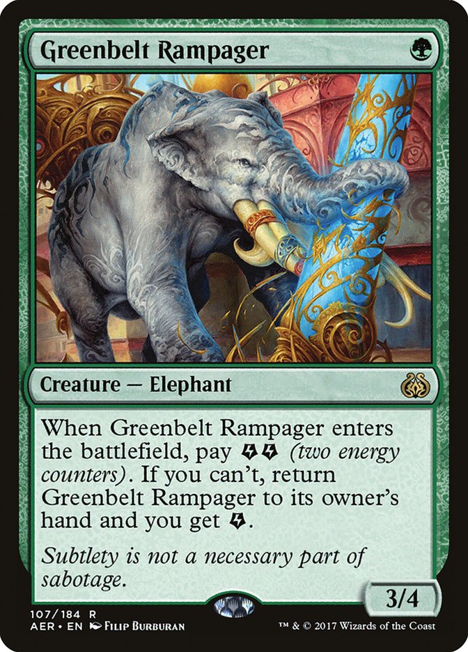 Greenbelt Rampager [Aether Revolt] | Tacoma Games