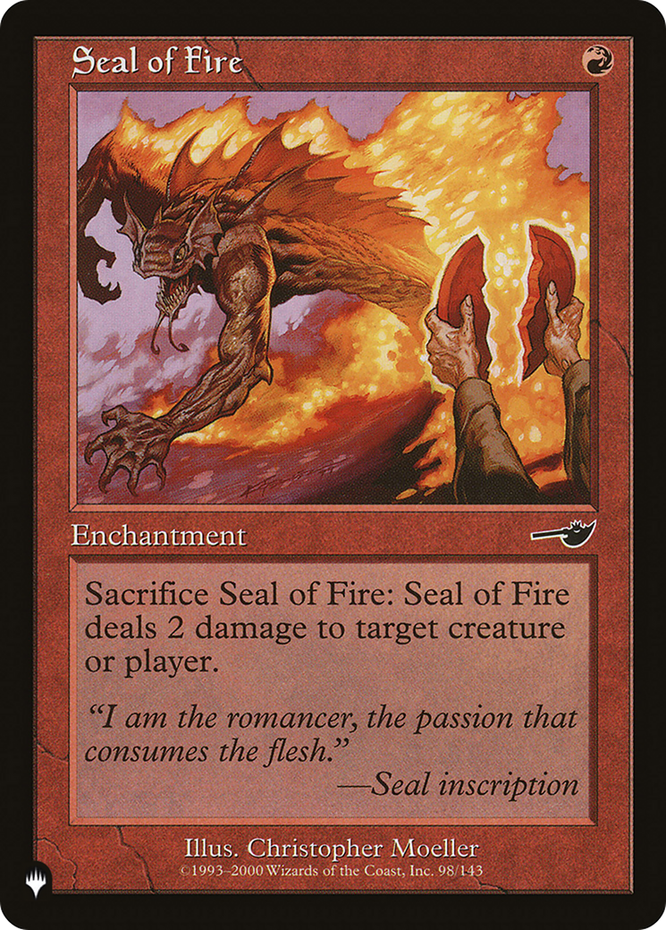 Seal of Fire [The List Reprints] | Tacoma Games