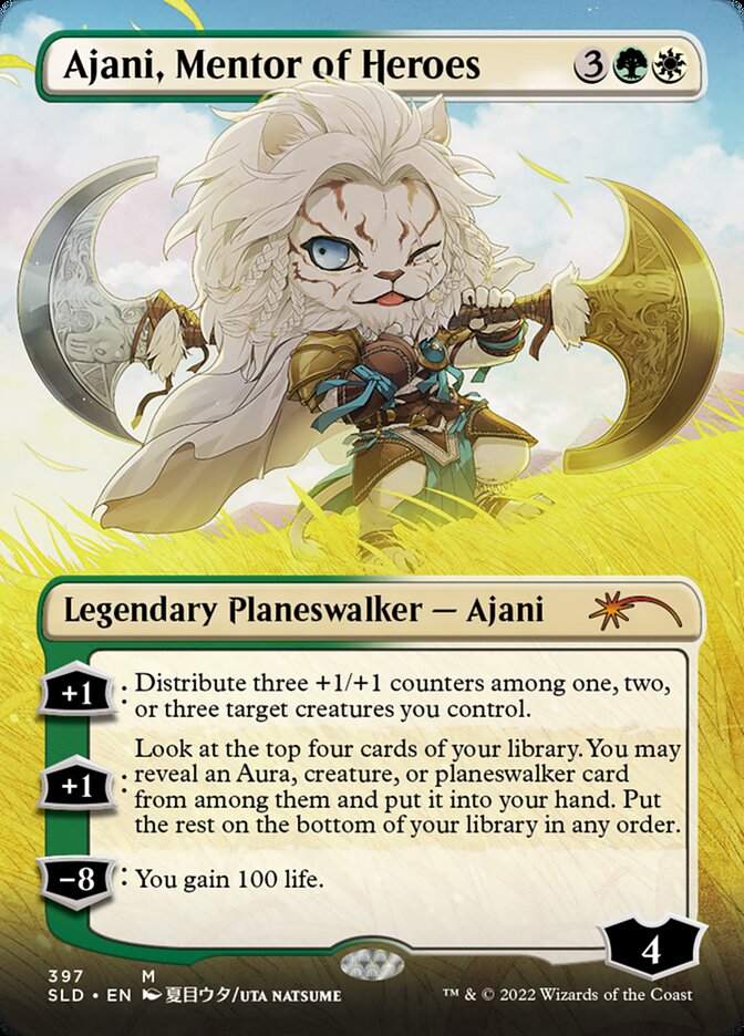 Ajani, Mentor of Heroes (Borderless) [Secret Lair Drop Series] | Tacoma Games