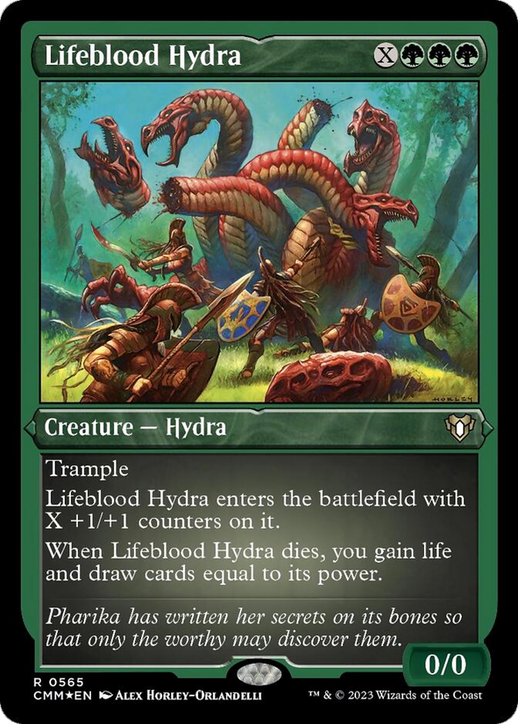 Lifeblood Hydra (Foil Etched) [Commander Masters] | Tacoma Games