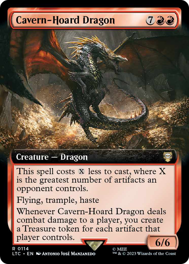 Cavern-Hoard Dragon (Extended Art) [The Lord of the Rings: Tales of Middle-Earth Commander] | Tacoma Games