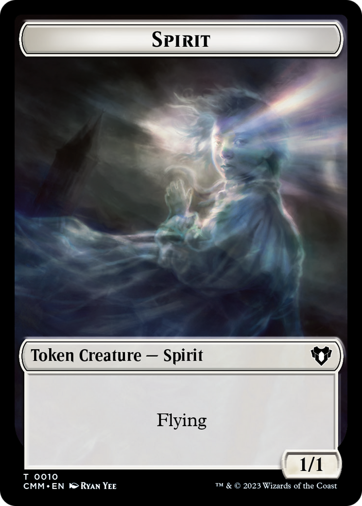 Spirit Token (10) [Commander Masters Tokens] | Tacoma Games